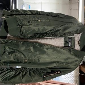 Steve Madden Fur Bomber Jacket